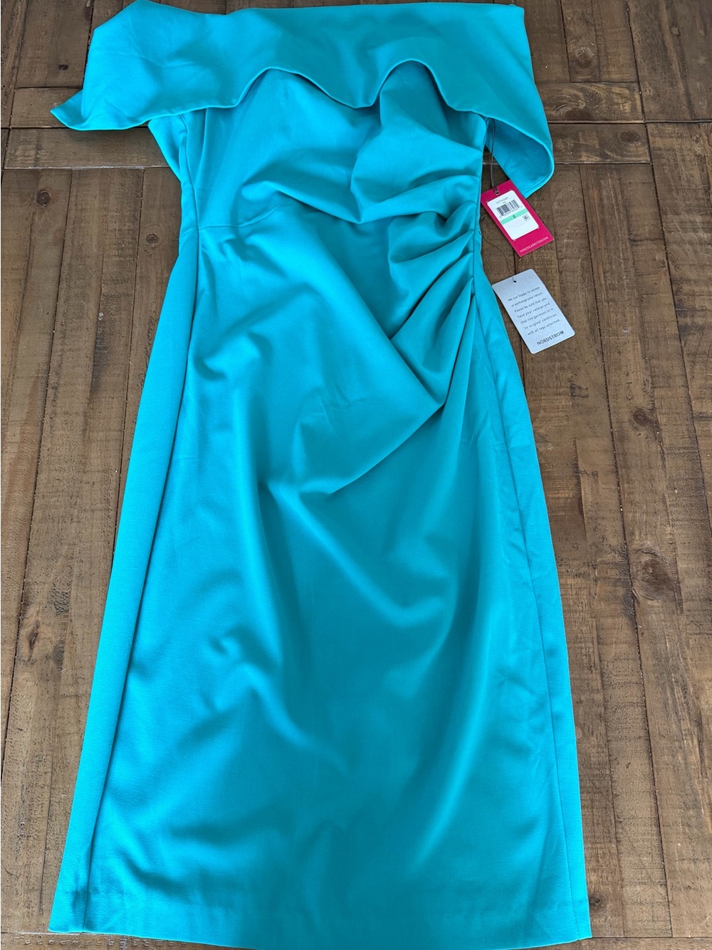 Off-Shoulder Turquoise Blue Cocktail Dress